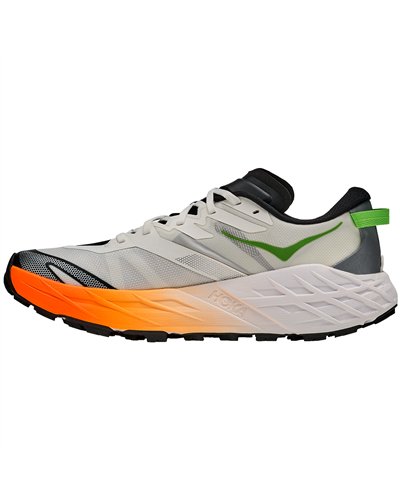 Hoka Speedgoat 7 Men's Trail Running Shoes, Frost/Neon Tangerine