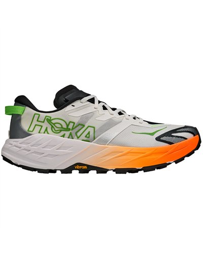 Hoka Speedgoat 7 Men's Trail Running Shoes, Frost/Neon Tangerine