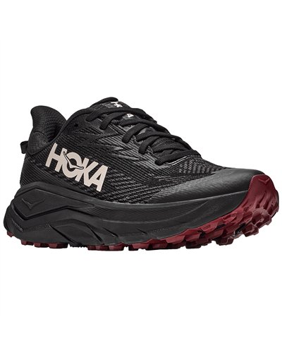 Hoka Challenger 8 GTX Gore-Tex Scarpe Trail Running Donna, Black/Varsity Burgundy