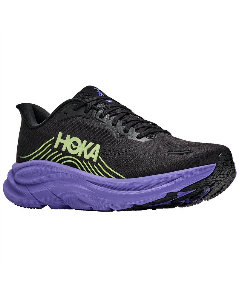 Hoka Clifton 11 Men's Running Shoes, Black/Neon Yuzu
