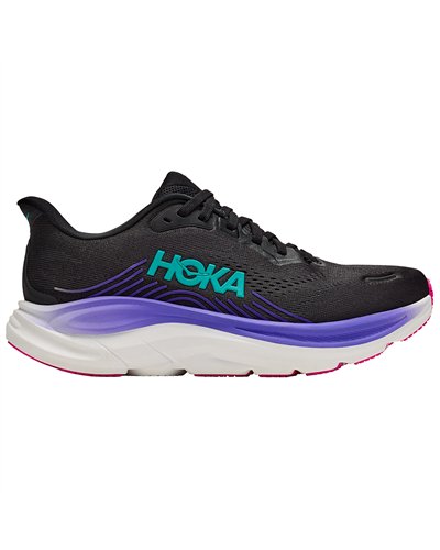 Hoka Clifton 11 Women's Running Shoes, Black/Neon Nebula