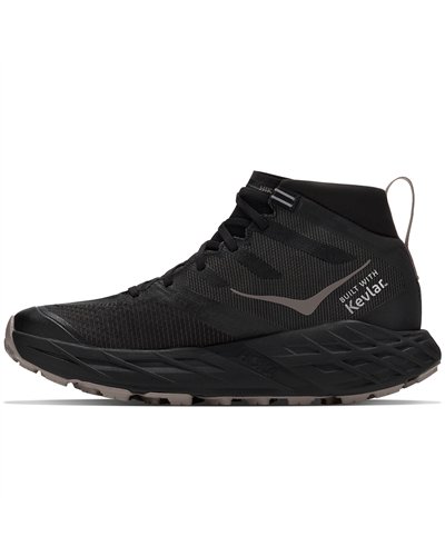 Hoka Speedgoat 7 Hike GTX Gore-Tex Men's Hiking Boots, Black/Pebble Grey