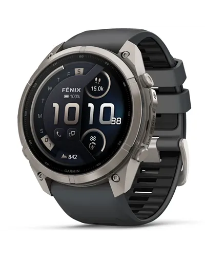 Garmin Fenix 9 Pro AMOLED inReach Cassa 51mm Orologio GPS Cardio Integrato, Titanio/Graphite Black