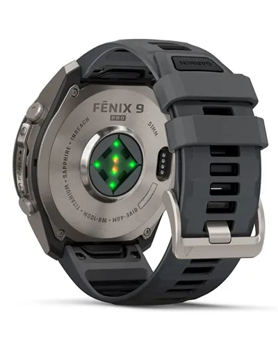 Garmin Fenix 9 Pro AMOLED inReach Case 51mm GPS Watch Wrist-Based HR, Titanium/Graphite Black