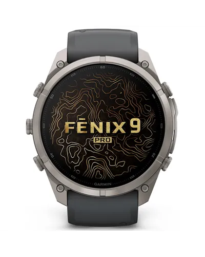 Garmin Fenix 9 Pro AMOLED inReach Case 51mm GPS Watch Wrist-Based HR, Titanium/Graphite Black