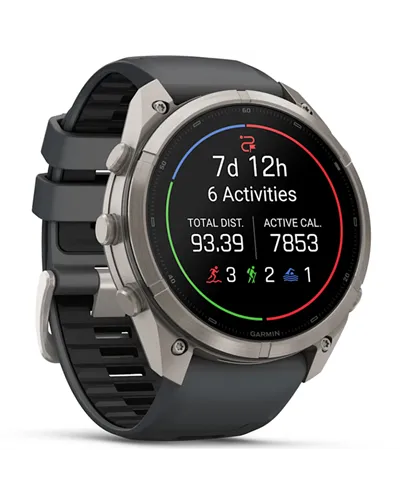 Garmin Fenix 9 Pro AMOLED inReach Case 51mm GPS Watch Wrist-Based HR, Titanium/Graphite Black