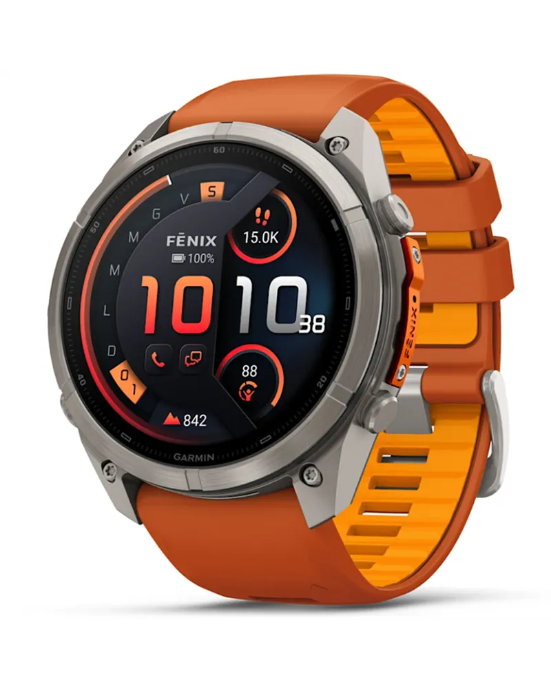 Garmin Fenix 9 Pro AMOLED inReach Cassa 51mm Orologio GPS Cardio Integrato, Titanio/Autumn Orange/Spark Orange