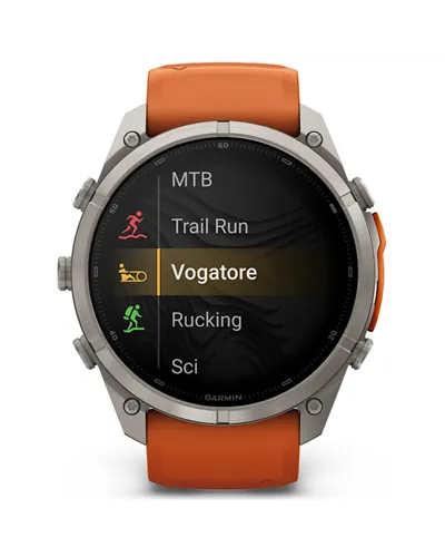 Garmin Fenix 9 Pro AMOLED inReach Cassa 51mm Orologio GPS Cardio Integrato, Titanio/Autumn Orange/Spark Orange