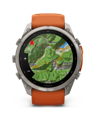 Garmin Fenix 9 Pro AMOLED inReach Case 51mm GPS Watch Wrist-Based HR, Titanio/Autumn Orange/Spark Orange