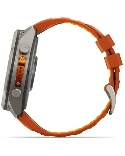 Garmin Fenix 9 Pro AMOLED inReach Cassa 51mm Orologio GPS Cardio Integrato, Titanio/Autumn Orange/Spark Orange
