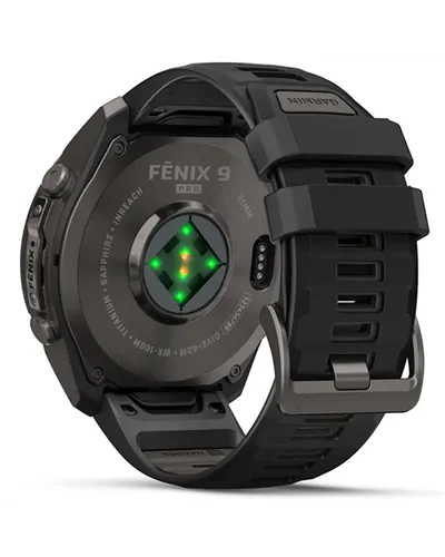 Garmin Fenix 9 Pro AMOLED inReach Case 51mm GPS Watch Wrist-Based HR, Titanium DLC Carbon Gray/Black/Pebble Grey