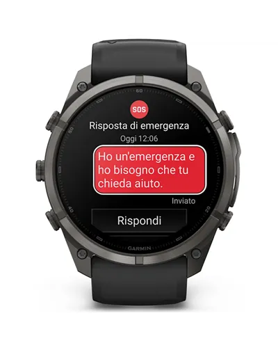 Garmin Fenix 9 Pro AMOLED inReach Cassa 51mm Orologio GPS Cardio Integrato, Titanio DLC Carbon Gray/Black/Pebble Grey