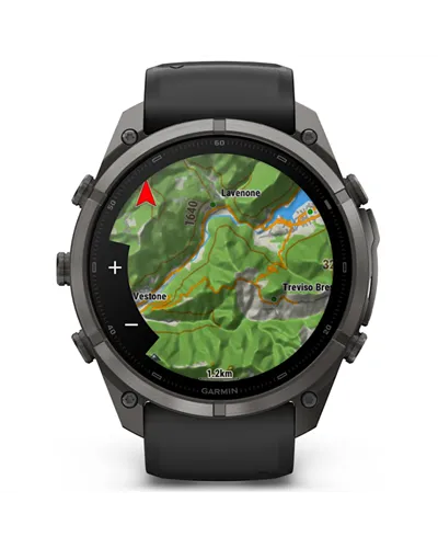 Garmin Fenix 9 Pro AMOLED inReach Case 51mm GPS Watch Wrist-Based HR, Titanium DLC Carbon Gray/Black/Pebble Grey