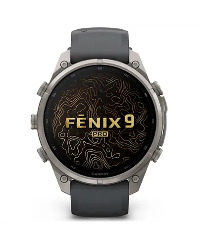 Garmin Fenix 9 Pro AMOLED inReach Cassa 47mm Orologio GPS Cardio Integrato, Titanio/Graphite Black