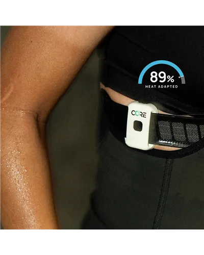 Core 2 Sensore Termico Bluetooth ANT+ Compatibile con Garmin/Wahoo/Suunto ed altri, Bianco
