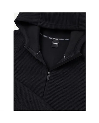 Colmar Men's Hooded Rib-Knit Ski Sweatshirt, Black