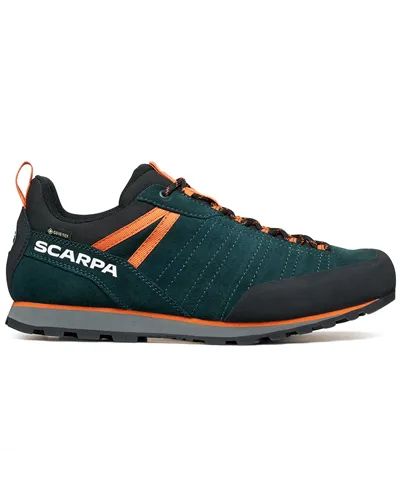 Scarpa Crux 2 GTX Gore-Tex Men's Approach Shoes, Petrol/Rust Orange