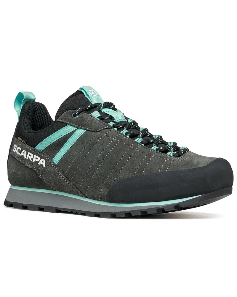 Scarpa Crux 2 GTX Gore-Tex Men's Approach Shoes, Shark Gray/Aqua