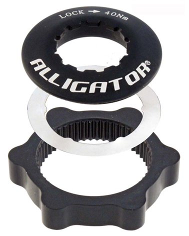 Alligator Centerlock Disc Brake Adapter, Black Nodized