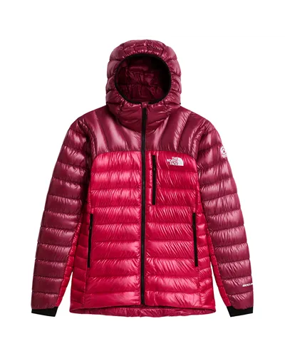 The North Face Summit Breithorn RDS Women's Packable Hooded Down Jacket, Lali Guran/Burgundy Crush