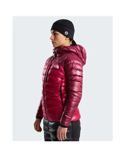 The North Face Summit Breithorn RDS Women's Packable Hooded Down Jacket, Lali Guran/Burgundy Crush