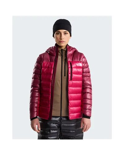 The North Face Summit Breithorn RDS Women's Packable Hooded Down Jacket, Lali Guran/Burgundy Crush