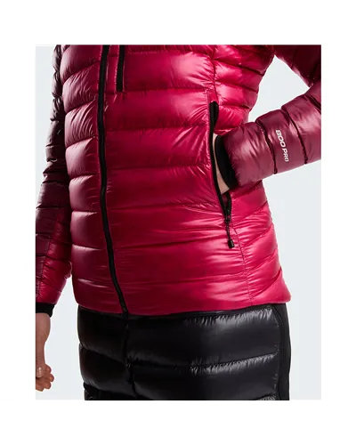 The North Face Summit Breithorn RDS Women's Packable Hooded Down Jacket, Lali Guran/Burgundy Crush