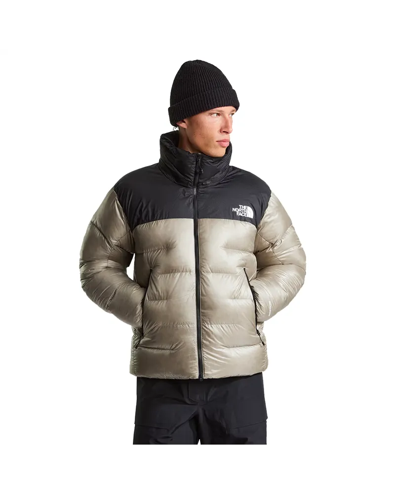 The North Face Summit Nuptse RDS Men's Hooded Down Jacket, Stone Slab/TNF Black