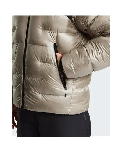 The North Face Summit Nuptse RDS Men's Hooded Down Jacket, Stone Slab/TNF Black