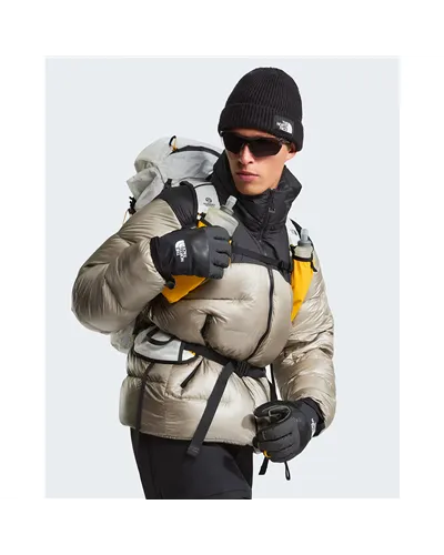 The North Face Summit Nuptse RDS Men's Hooded Down Jacket, Stone Slab/TNF Black