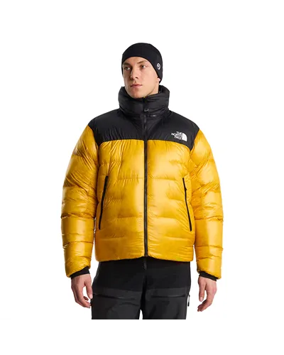 The North Face Summit Nuptse RDS Men's Hooded Down Jacket, Summit Gold/TNF Black