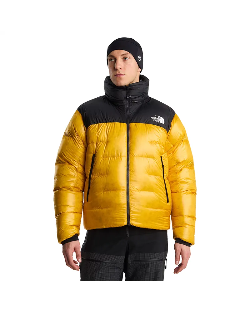 The North Face Summit Nuptse RDS Men's Hooded Down Jacket, Summit Gold/TNF Black