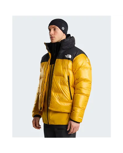 The North Face Summit Nuptse RDS Men's Hooded Down Jacket, Summit Gold/TNF Black