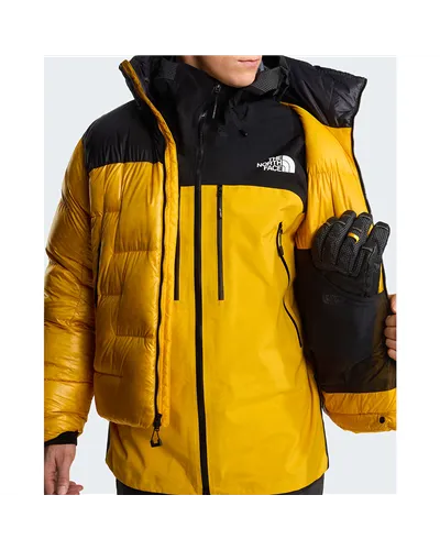 The North Face Summit Nuptse RDS Men's Hooded Down Jacket, Summit Gold/TNF Black