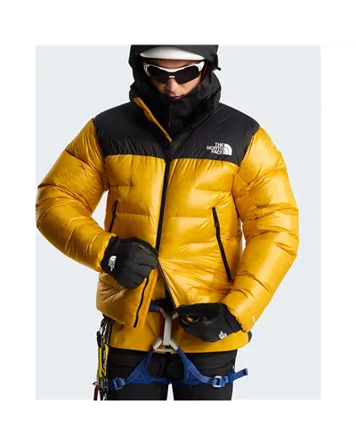 The North Face Summit Nuptse RDS Men's Hooded Down Jacket, Summit Gold/TNF Black