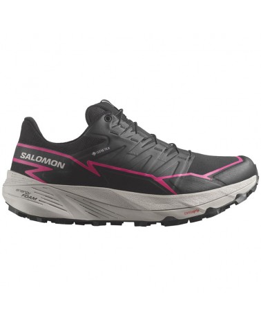 Salomon Thundercross GTX Gore-Tex Scarpe Trail Running Donna, Black/Black/Pink Glow