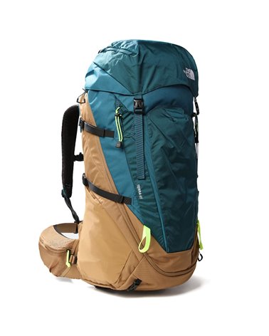 The North Face Terra 65 Trekking Backpack, Blue Coral/Utility Brown/LED Yellow