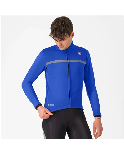 Castelli Estremo 2 Windstopper Giacca Antipioggia/Antivento Uomo, Bluette