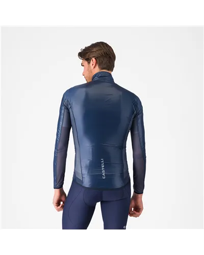 Castelli Aria Shell 2 Giacca Uomo Antivento Ripiegabile, Belgian Blue