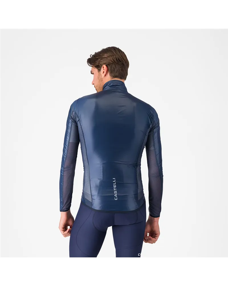 Castelli Aria Shell 2 Giacca Uomo Antivento Ripiegabile, Belgian Blue