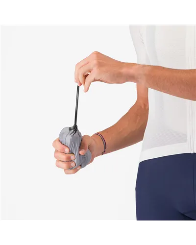 Castelli Aria Shell 2 Giacca Uomo Antivento Ripiegabile, Silver Gray/Dark Gray