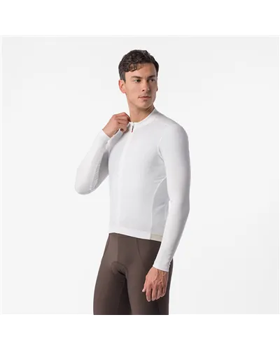 Castelli Espresso Thermal 2 Maglia Maniche Lunghe Full Zip Uomo, Ivory