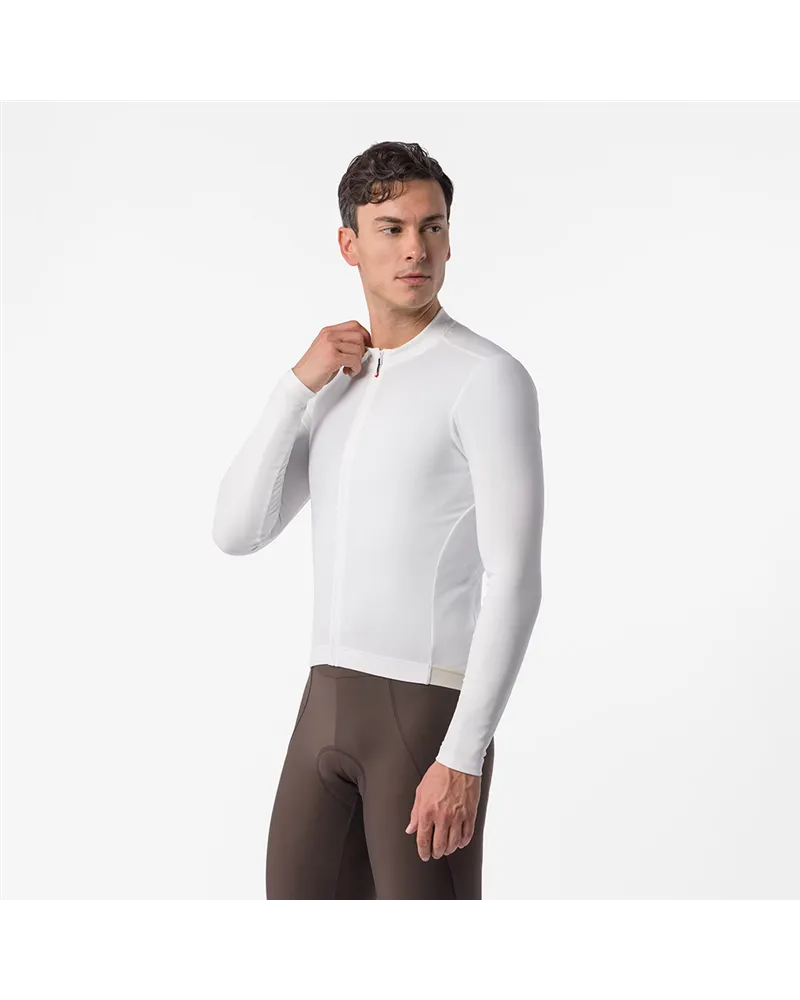 Castelli Espresso Thermal 2 Maglia Maniche Lunghe Full Zip Uomo, Ivory