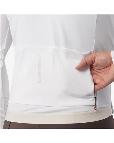 Castelli Espresso Thermal 2 Maglia Maniche Lunghe Full Zip Uomo, Ivory