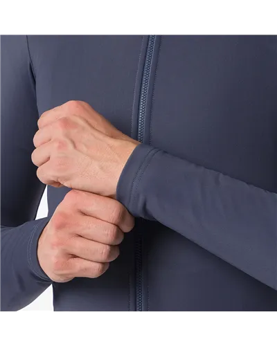 Castelli Espresso Thermal 2 Maglia Maniche Lunghe Full Zip Uomo, Twilight Blue