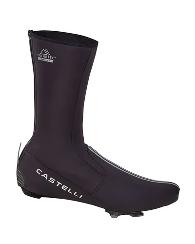 Castelli Estremo 2 Polartec AirCore Rosso Corsa Cycling Shoecover, Black
