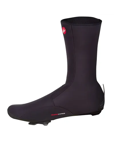 Castelli Estremo 2 Polartec AirCore Rosso Corsa Cycling Shoecover, Black