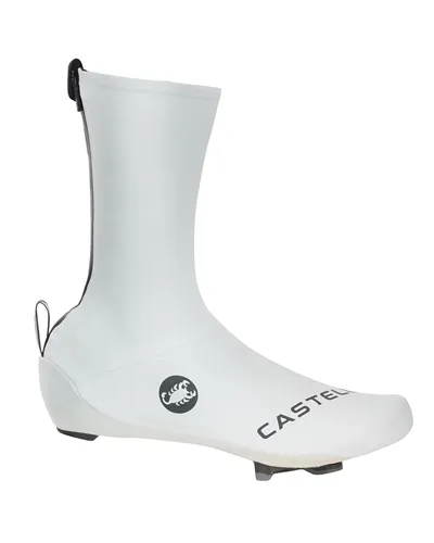Castelli Aero Race 2 Rosso Corsa Waterproof/Windproof Cycling Shoecover, White
