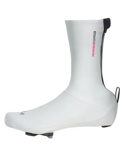 Castelli Aero Race 2 Rosso Corsa Waterproof/Windproof Cycling Shoecover, White