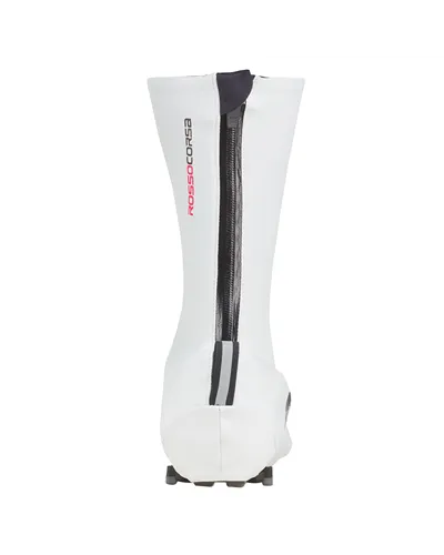 Castelli Aero Race 2 Rosso Corsa Waterproof/Windproof Cycling Shoecover, White